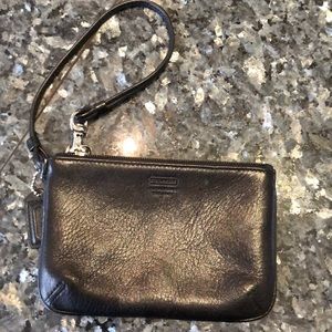 Coach Black Leather wristlet